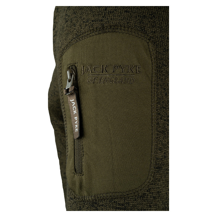 Jack Pyke Melange Quarter Zip Fleece Fleck.