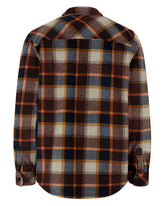 Hoggs Of Fife Brucefield Fleece Shacket Plaid Brown/Navy.