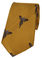 Soprano Flying Pheasants Country Silk Tie.