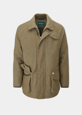 CLEARANCE - Alan Paine Combrook waterproof tweed coat-3XL MAPLE.
