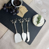 CLEARANCE -Stag cheese knife set