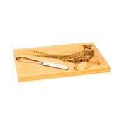 CLEARANCE-Oak Cheese Board & Knife Set