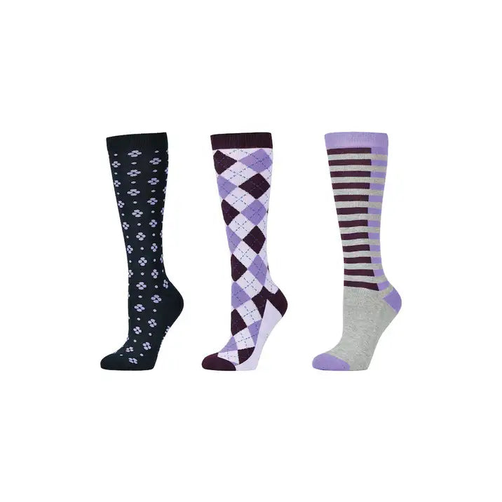 3 Pack Socks-Purples