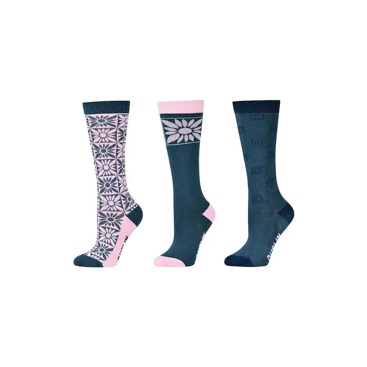 Kids 3 Pack Socks-Geo Floral