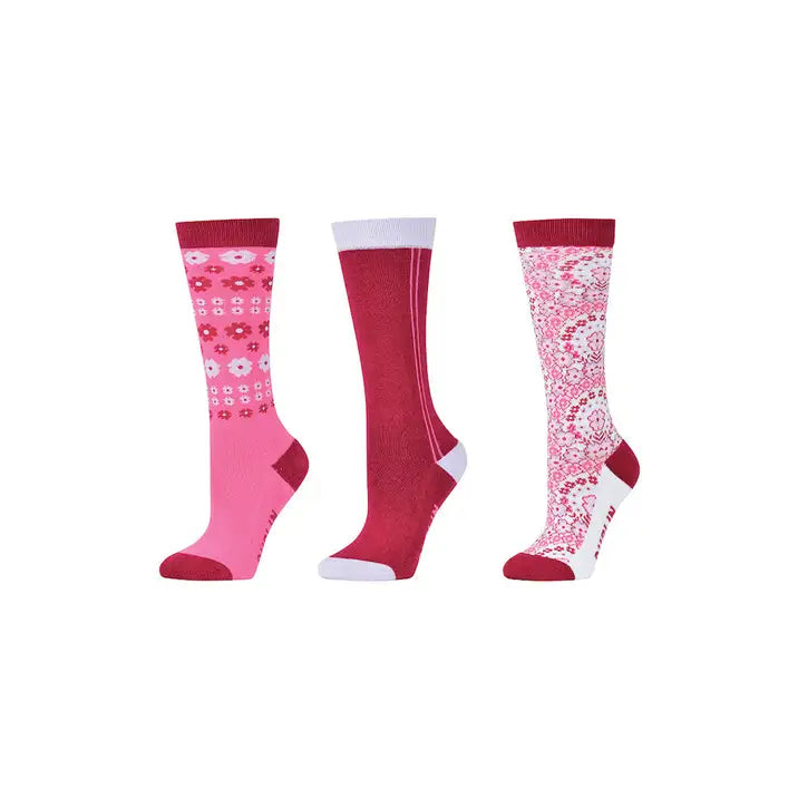 Kids 3 Pack Socks-Pretty in Pink