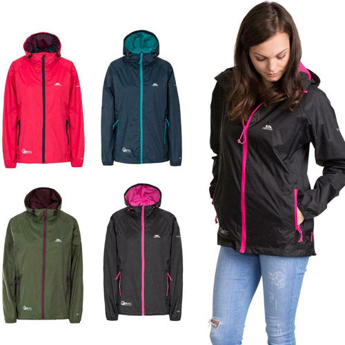 Trespass Qikpac Ladies Waterproof Hooded Jacket - Clearance