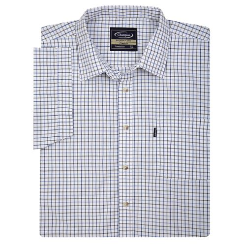 Mens Champion Short Sleeve Tattersall Shirt - 3041