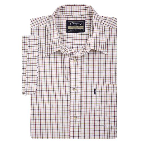 Mens Champion Short Sleeve Tattersall Shirt - 3041