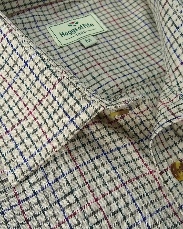 CLEARANCE-Hoggs of fife Skye Tattersall Micro Check Shirt