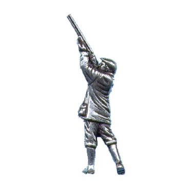 Pewter Pin Badge - Shooting Man