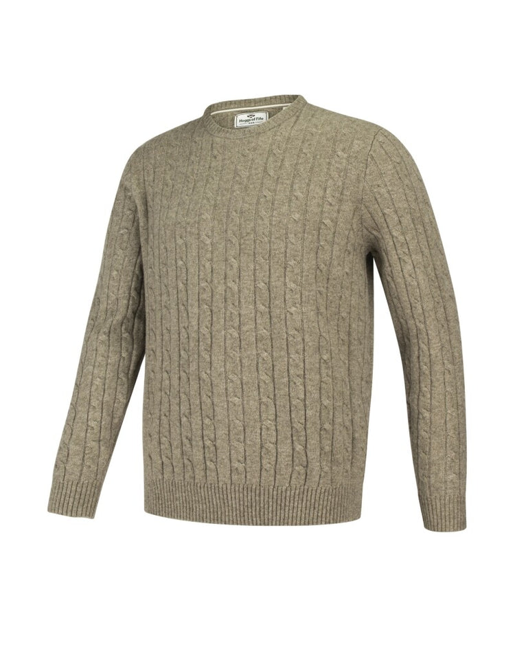 CLEARANCE-Hoggs of Fife Jedburgh Crew Neck Cable Pullover