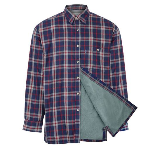 Mens Champion Country Fleece Lined Check Shirt