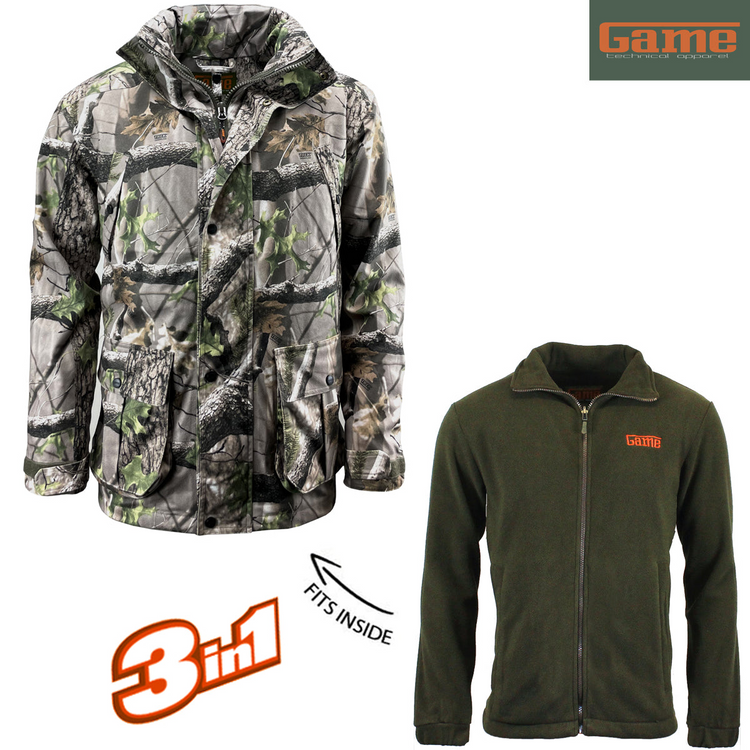 Mens Game EN306 Stealth Shell & Fleece 3in1 Hunting Jacket