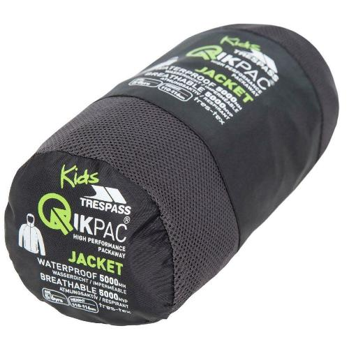 Kids Trespass Qikpac Waterproof Jacket