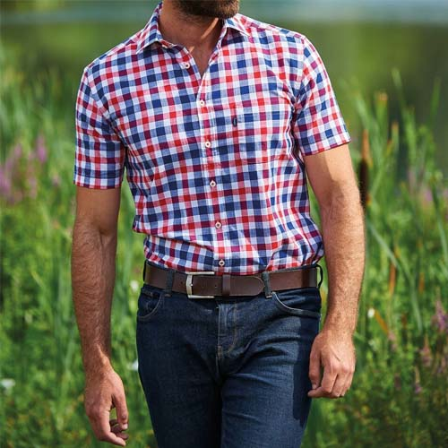 Mens Champion Short Sleeve Holkham Check Shirt