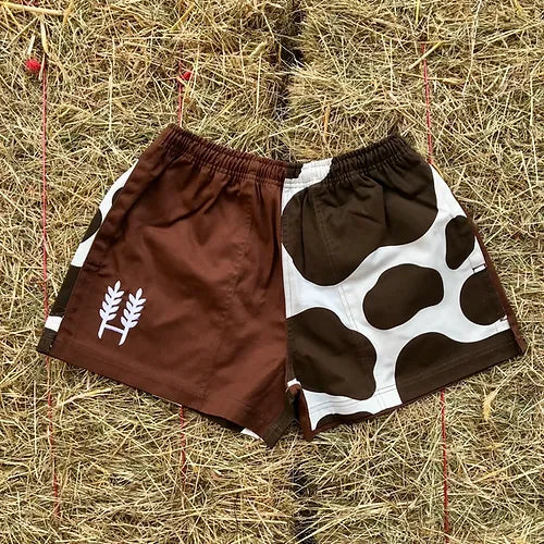 Hexby Brown Holstein Harlequin Shorts