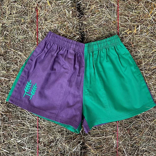 Hexby Purple/Green Harlequin Shorts