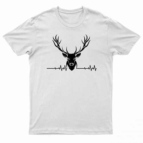 Adults Stag ECG Logo Printed T-Shirt