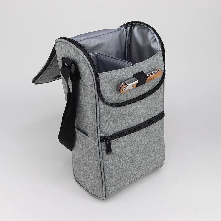 Grey Wine Bottle Cooler Bag