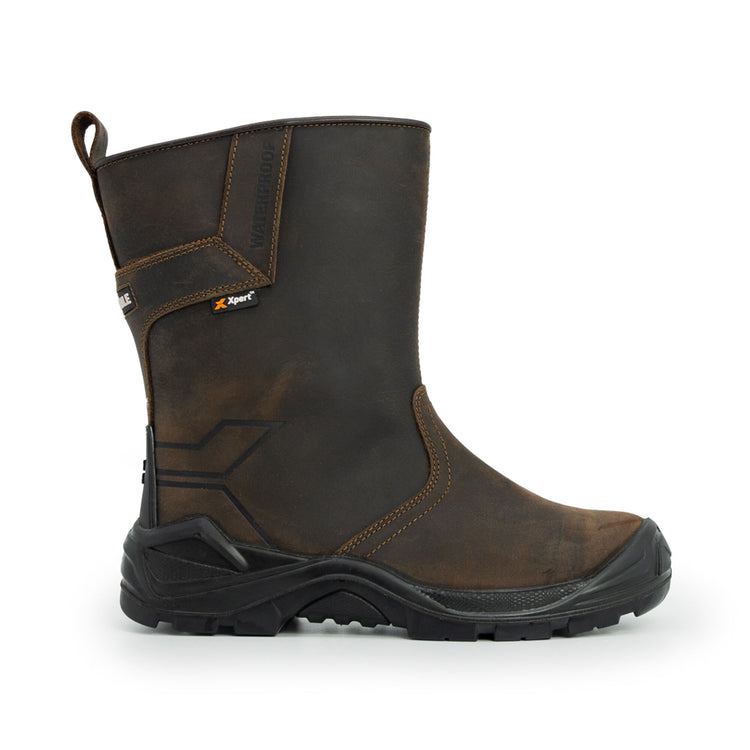 Xpert Invincible S3 Safety Waterproof Rigger Boot Brown