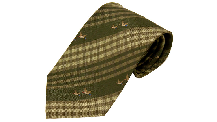 No.7 Tie Duck Check Polyester by Bisley