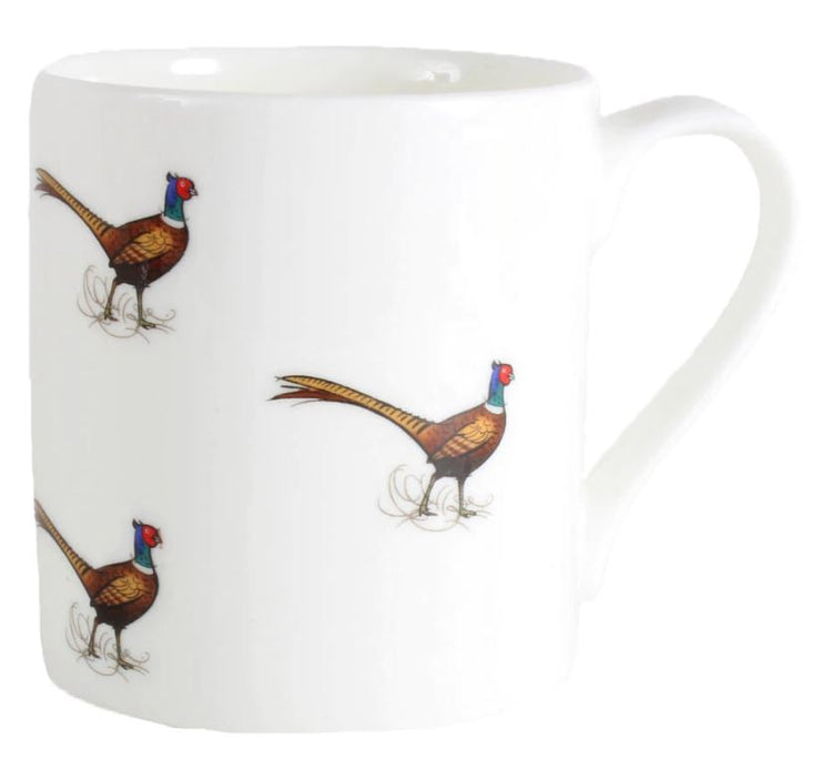 CLEARANCE - David Aster pheasant illustration fine bone china mug