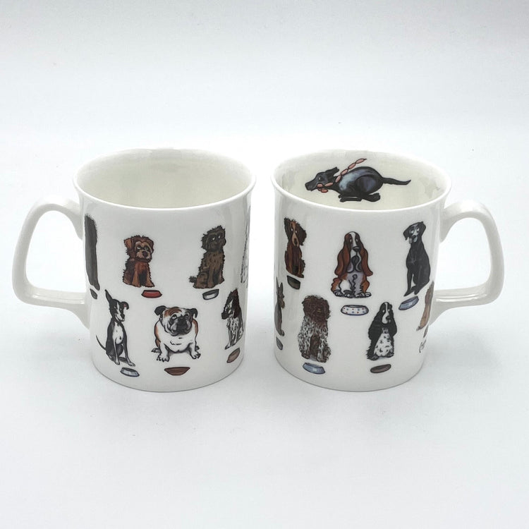 CLEARANCE - Bryn Parry bone china mug - Dogs Dinner