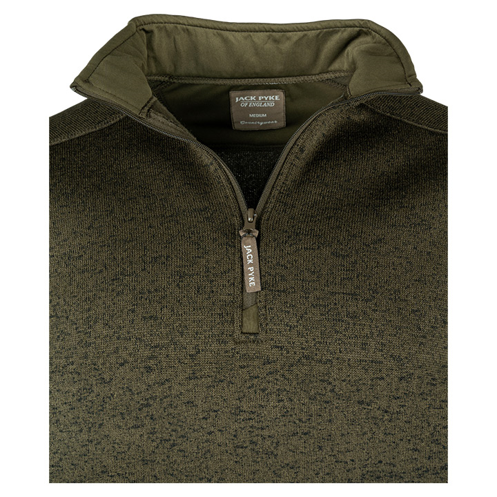 Melange Quarter Zip Fleece Fleck