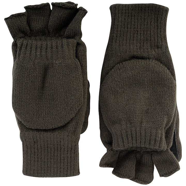 Jack Pyke Suede Palm Shooters Mitts Green.