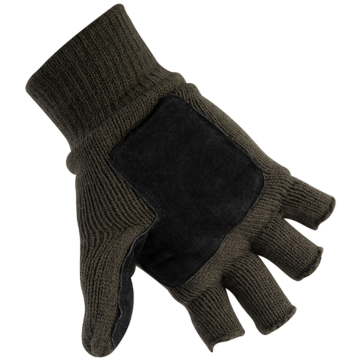 Jack Pyke Suede Palm Shooters Mitts Green.