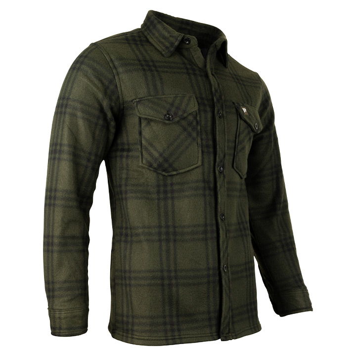 Polar Fleece Shirt Green Check