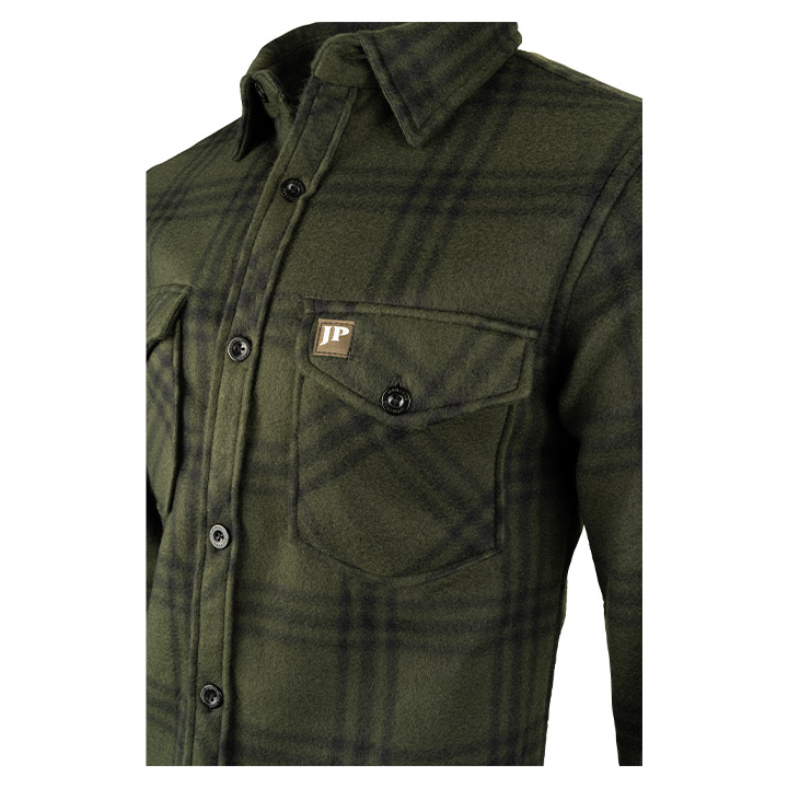 Polar Fleece Shirt Green Check