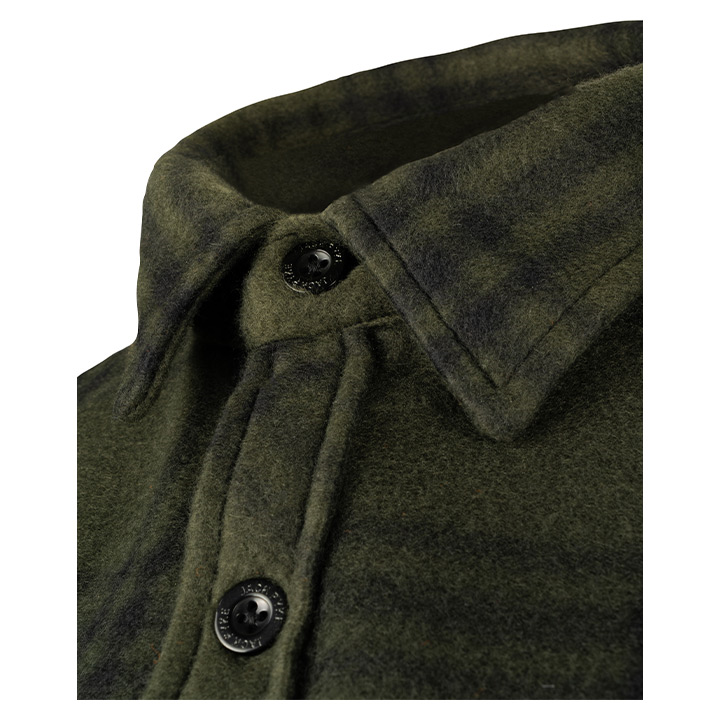 Polar Fleece Shirt Green Check