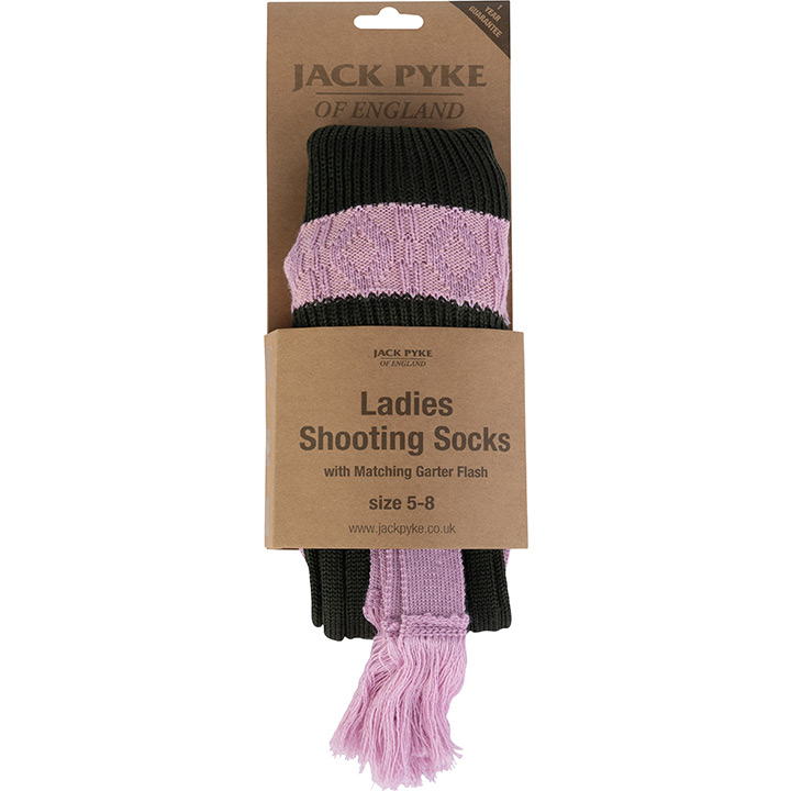 Jack Pyke Ladies Shooting Socks Pink.