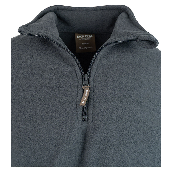 Country Fleece Top Charcoal