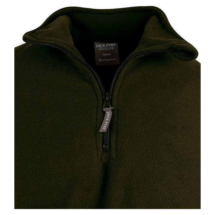 Country Fleece Top Dark Olive