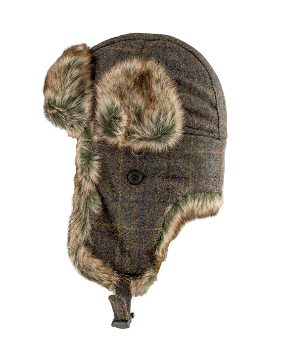 Wool Blend Trapper Hat Brown