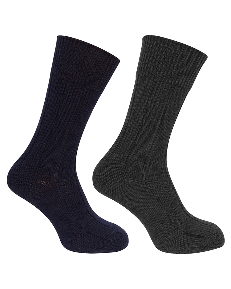 Hoggs of Fife 1906 Brogue Merino Country Socks (Twin Pack)