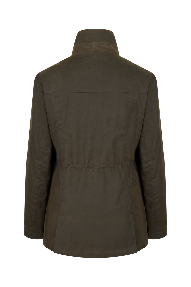 Hoggs of Fife Caledonia Ladies Waxed Jacket. Antique Olive