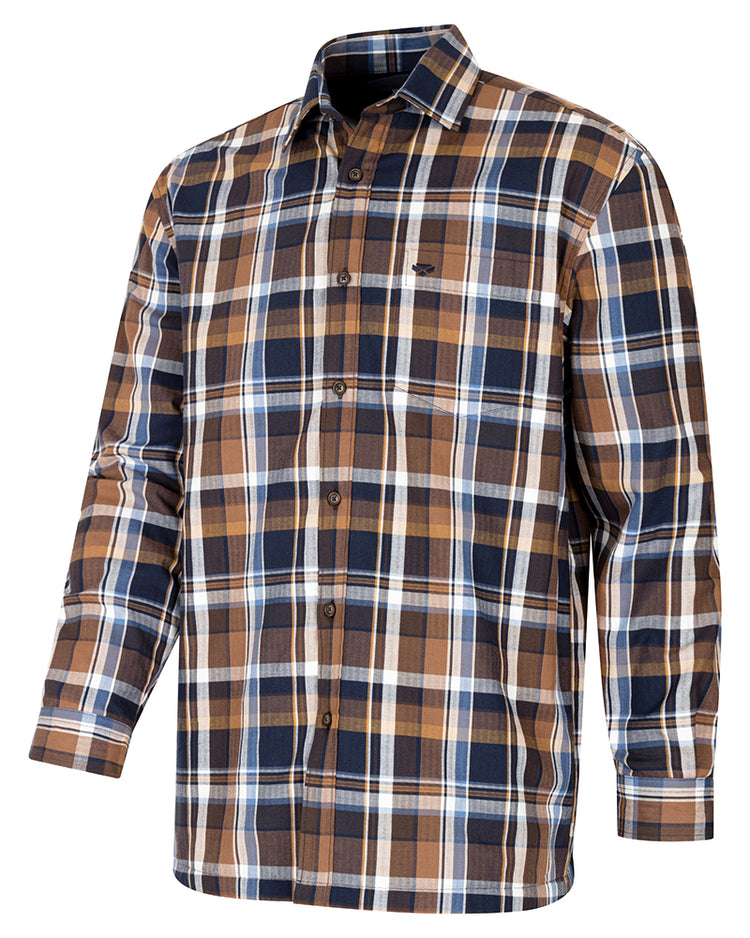 Arran Microfleece Lined 100% Cotton Shirt