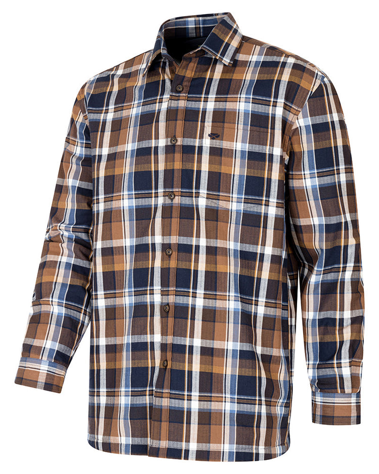 CLEARANCE - Hoggs Of Fife Arran Microfleece Lined 100% Cotton Shirt.