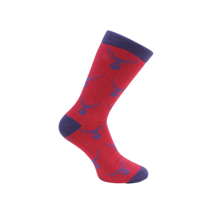 CLEARANCE-David Aster Original Red & Blue Combo Socks-7 Designs