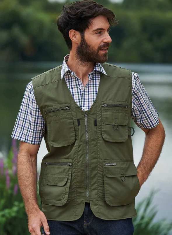 Dale Cotton Waistcoat Olive