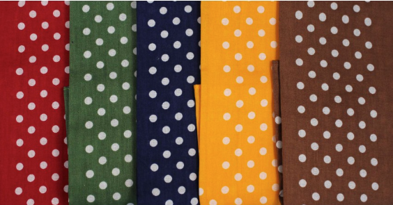 Soprano 5 Different Colours Of Spotted Cotton Hankies