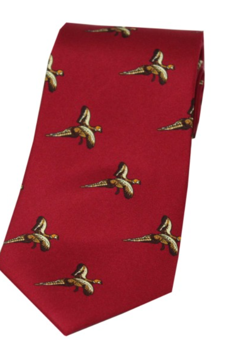 Soprano Flying Pheasant Country Silk Tie.