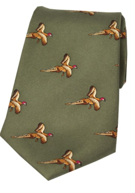 Soprano Flying Pheasant Country Silk Tie.