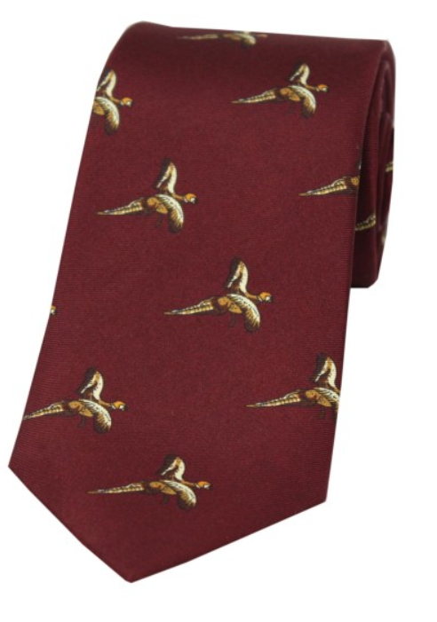 Soprano Flying Pheasant Country Silk Tie.