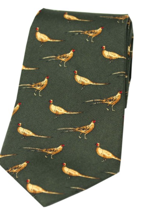 Soprano Standing Pheasant Country Silk Tie.