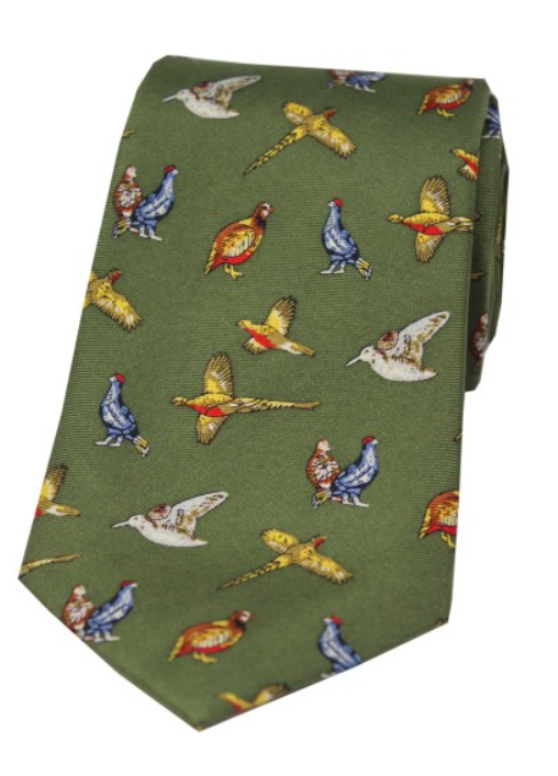 Soprano Country Birds Silk Tie.