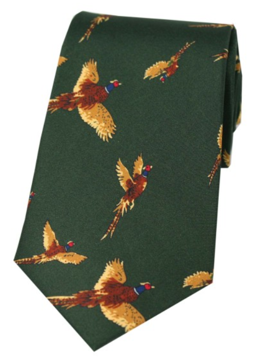 Soprano Flying Pheasant Country Silk Tie.